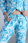 Zivame Buttersoft Knit Poly Pyjama Set - Hawaiian Ocean — thumbnail 7